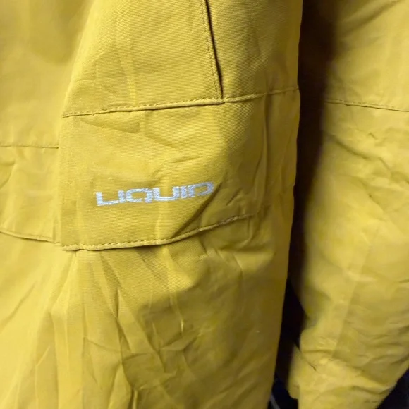 Liquid Men's Yellow winter Jacket sz L - Picture 6 of 6